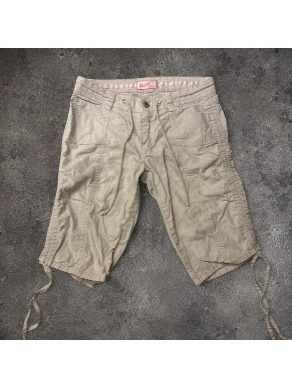 Angels Women's Tan and Cream Shorts